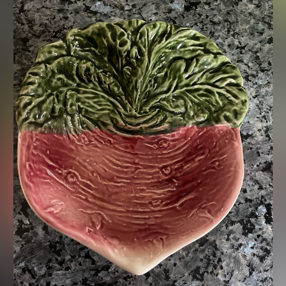 Olfaire Majolica Portugal Radish Turnip Bowl